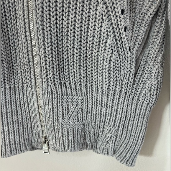 Zadig & Voltaire Moore Light Grey Hooded Knit Cardigan Sweater Size XS/S - Picture 6 of 14